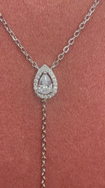 Charger et lire la vidéo dans la visionneuse de la Galerie, Diamantra-Collier en Y-Argent 925-Oxyde de zirconium
