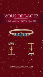 Charger et lire la vidéo dans la visionneuse de la Galerie, Coffret Bling B-Bague intrigante+Boucles d&#39;oreilles sophistiquée-Argent 925 Sterling
