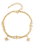 Charger l&#39;image dans la galerie, Chanceuse-Bracelet en Argent 925-Pierres en oxyde de zirconium-plaqué or 18 carats
