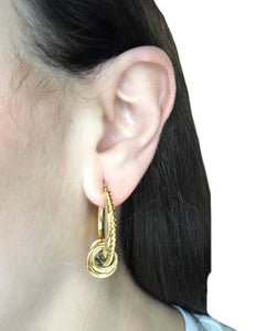 Arrogante-Créoles multiples anneaux-Acier inoxydable-Placage or 18 carats